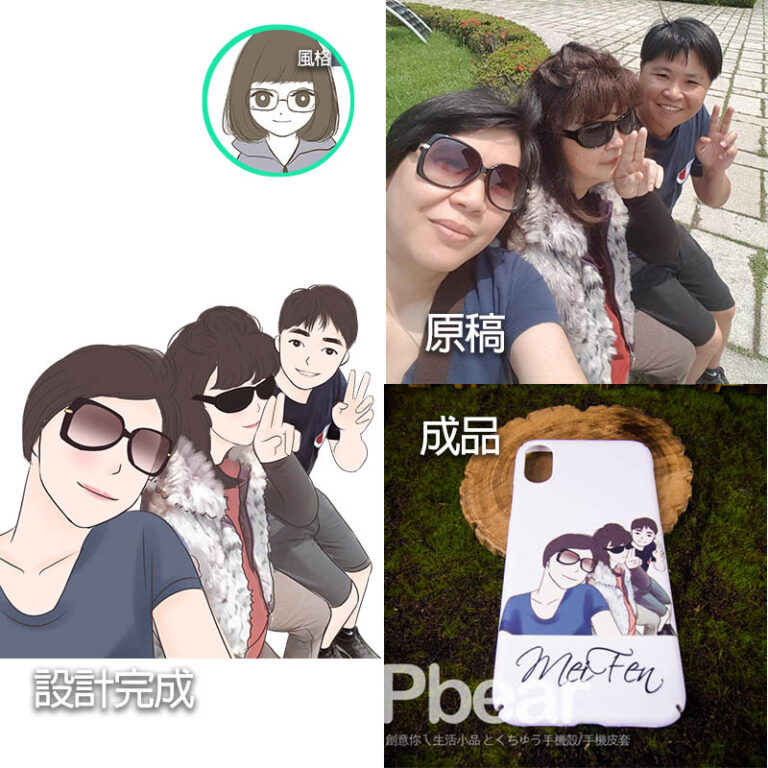 經典 Q版似顏繪照片卡通畫作品 9