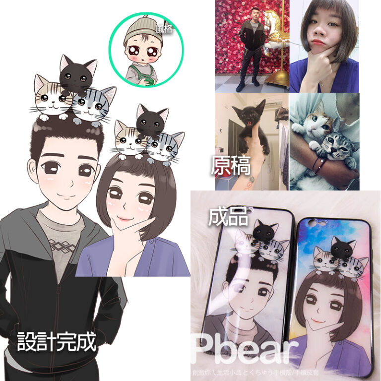 經典 Q版似顏繪照片卡通畫作品 7