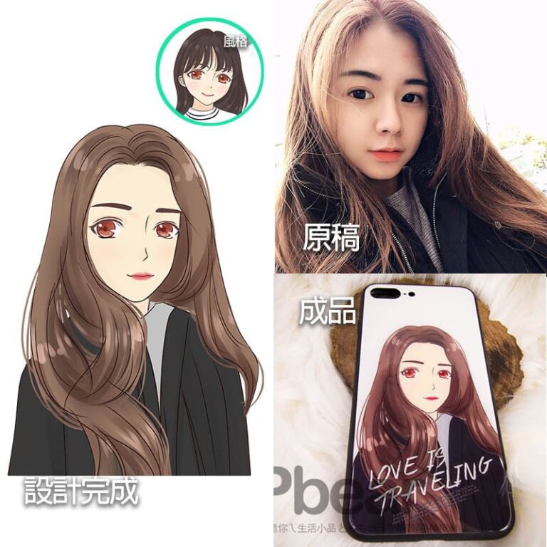 經典 Q版似顏繪照片卡通畫作品 8