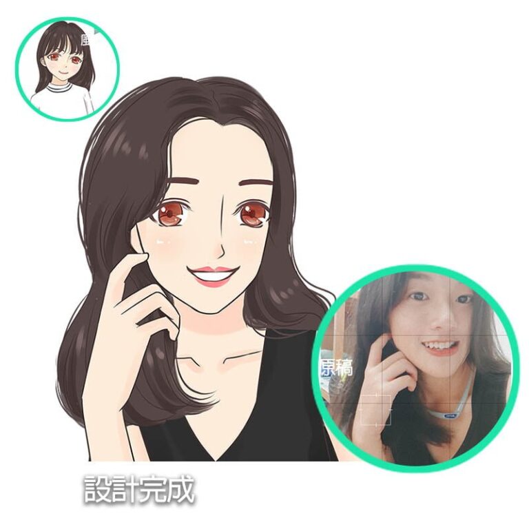 經典 Q版似顏繪照片卡通畫作品 5