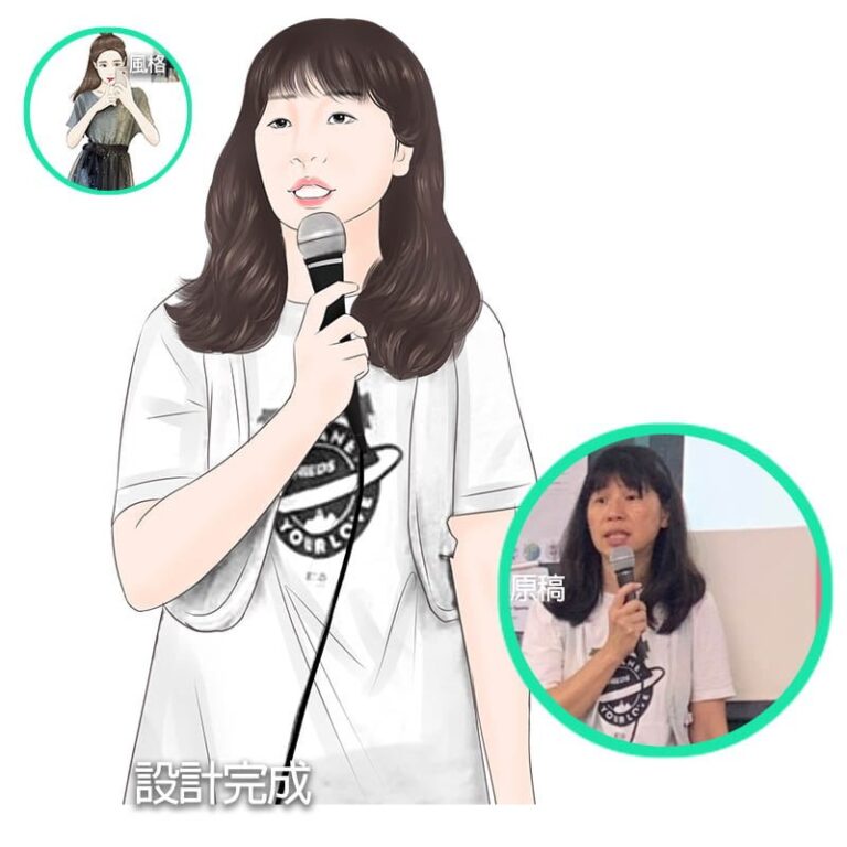G 款寫實似顏繪照片卡通畫作品範例 7
