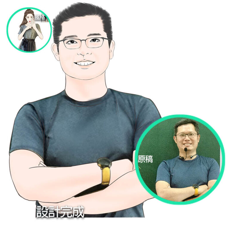 G 款寫實似顏繪照片卡通畫作品範例 8