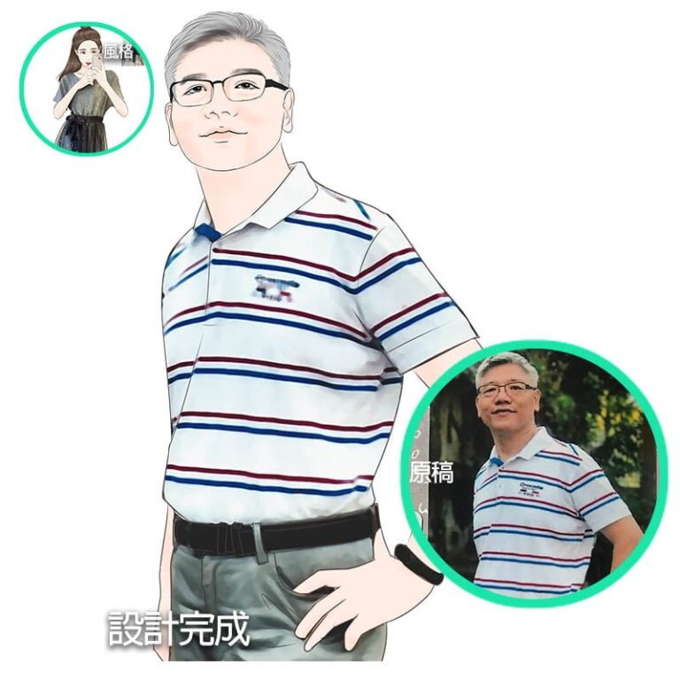 寫實版人像似顏繪照片卡通畫作品 4