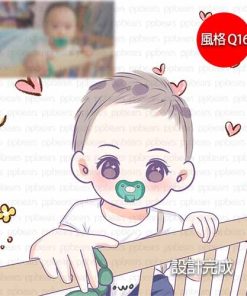 風格Q16 Q版似顏繪插畫｜可愛卡通化繪圖，專屬客製化禮物