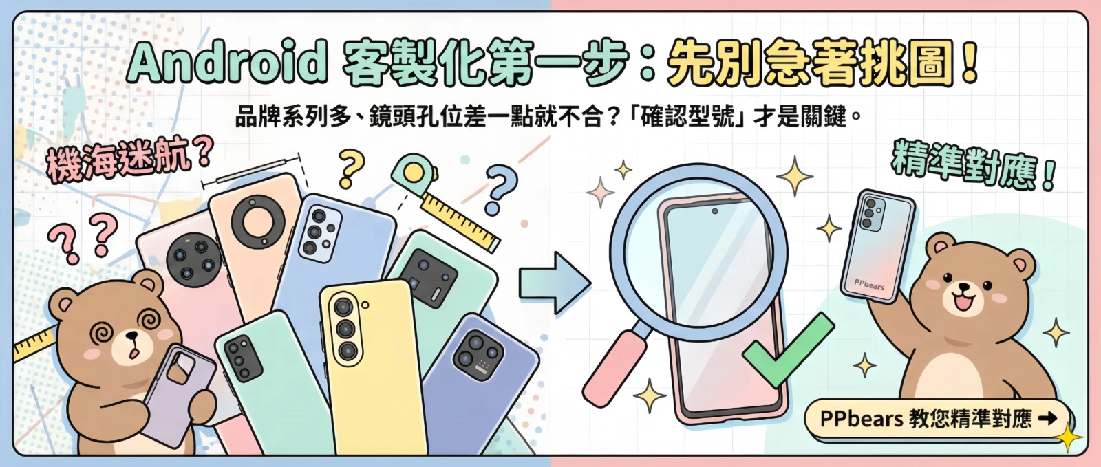 Android 手機殼客製化教學圖解：先確認手機型號再下單。比較不同鏡頭模組與孔位差異，避免買錯型號的選購指南。
