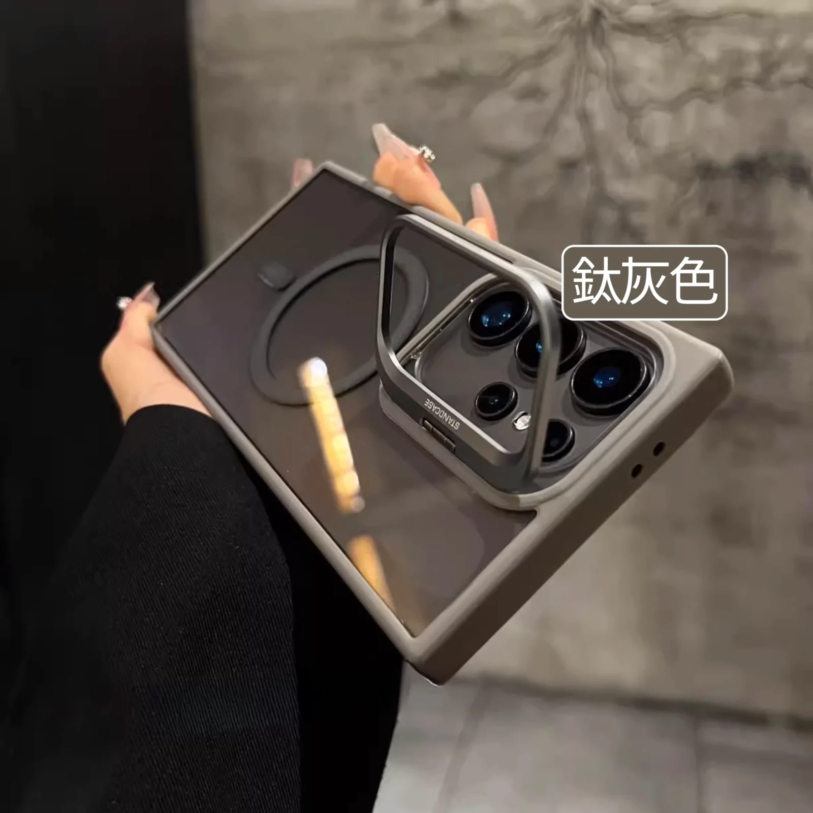 防摔鏡頭支架合金手機殼-6 | 創意PP熊|客製化手機殼專家