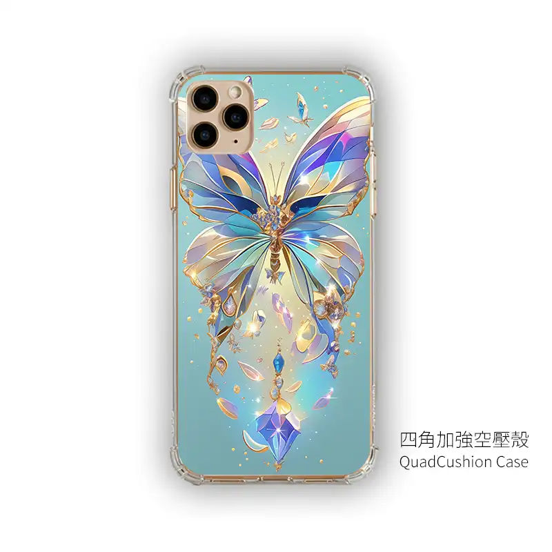 晴空羽語|天光晶蝶系 客製化手機殼M056 2 | 創意PP熊|客製化手機殼專家