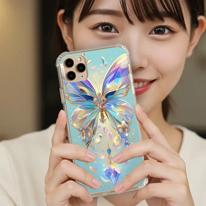 晴空羽語|天光晶蝶系 客製化手機殼M056 3 | 創意PP熊|客製化手機殼專家