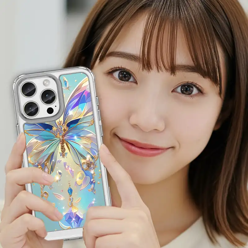 晴空羽語|天光晶蝶系 客製化手機殼M056 5 | 創意PP熊|客製化手機殼專家