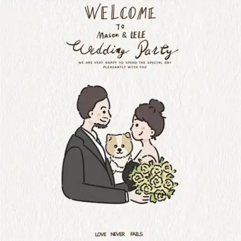 似顏繪照片卡通ppbears婚禮卡通化-8 | 創意PP熊|客製化手機殼專家