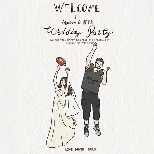 似顏繪照片卡通ppbears婚禮卡通化-10 | 創意PP熊|客製化手機殼專家