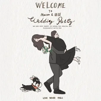 似顏繪照片卡通ppbears婚禮卡通化-12 | 創意PP熊|客製化手機殼專家