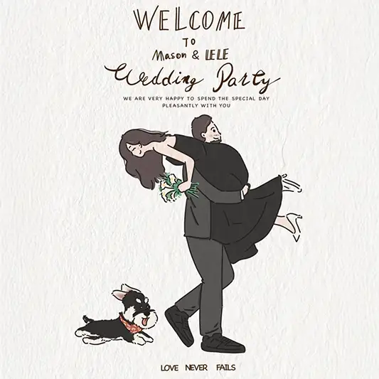 似顏繪照片卡通ppbears婚禮卡通化-12 | 創意PP熊|客製化手機殼專家