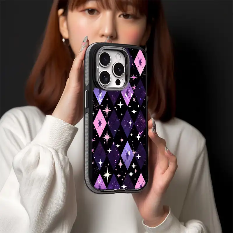 夜星紫境 客製化手機殼K035 (8) | 創意PP熊|客製化手機殼專家