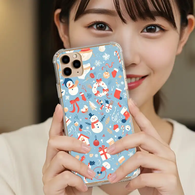 雪舞奇蹟 耶誕節禮物客製化手機殼訂製 iphone手機殼推薦N019 11 | 創意PP熊|客製化手機殼專家