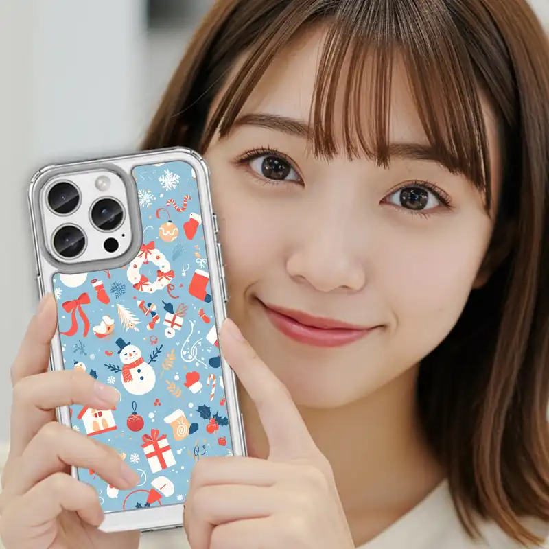 雪舞奇蹟 耶誕節禮物客製化手機殼訂製 iphone手機殼推薦N019 7 | 創意PP熊|客製化手機殼專家