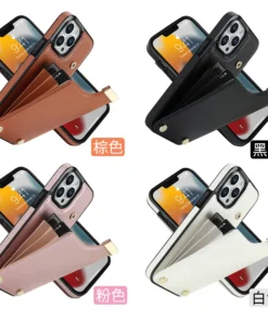 來圖客製化卡槽皮質殼