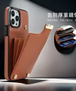 來圖客製化 棕色 卡槽皮質殼