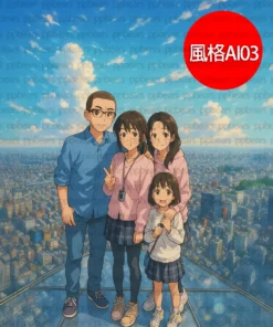 似顏繪-二次元動漫卡通化可愛似顏繪風格 AI03-5