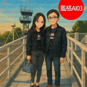 似顏繪-二次元動漫卡通化可愛似顏繪風格 AI03-10 | 創意PP熊|客製化手機殼專家