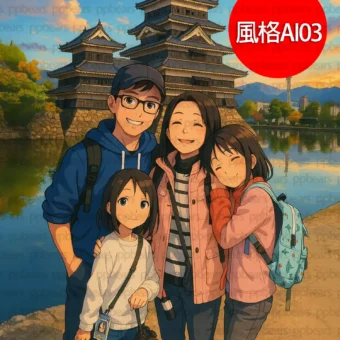 似顏繪-二次元動漫卡通化可愛似顏繪風格 AI03-12 | 創意PP熊|客製化手機殼專家