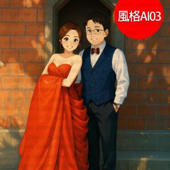 似顏繪-二次元動漫卡通化可愛似顏繪風格 AI03-14 | 創意PP熊|客製化手機殼專家