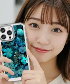 Alternative view of 精靈之森・藍影星語磁吸支架款 客製化訂製手機殼 E066