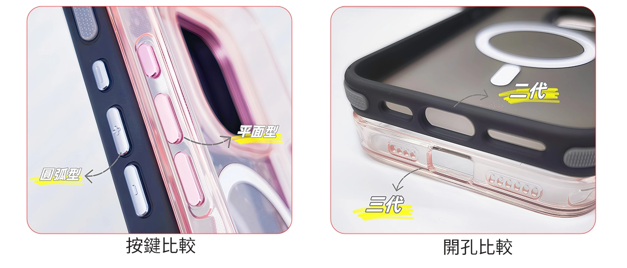 二代三代合金支架殼比較