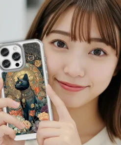 Alternative view of 神祕守護者・埃及黑貓款  客製化手機殼 cute158