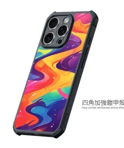 流光熱浪 N020 客製化手機殼，防摔裝甲款設計