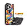 糖彩浪舞 K040 繽紛流線風格客製化手機殼｜四角防摔透明＋UV 高解析印刷