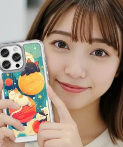 miao-xing-xiao-qi-c165-cute-cat-planets-custom-phone-case 6 - PPbears 創意PP熊 高級客製化手機殼 千種手機型號手機殼