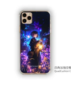 幻夜燈語 GR022 四角加強空壓 客製化手機殼|提燈少女 星燦秘林 藍紫光影