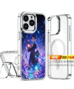 霓光夜行 GR021 四角加強空壓 客製化手機殼|提燈少女 霓虹植境 藍紫發光