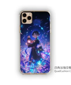 霓光夜行 GR021 四角加強空壓 客製化手機殼|提燈少女 霓虹植境 藍紫發光