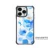 PPBears 客製化手機殼 - 冰海小冒險系列，藍色清涼冰晶與海洋幾何設計防摔殼