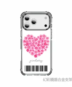 iphone手機殼 透明防摔客製化手機殼示意圖，可更換底色或透明設計，支援名字文字客製與條碼元素，情感紀念風格手機殼推薦