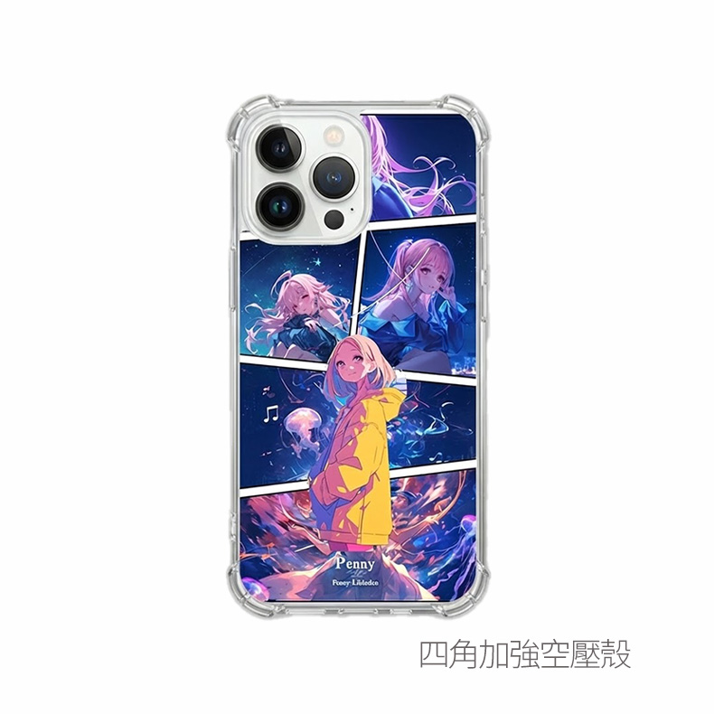 iphone手動漫拼貼風客製化手機殼-支援載具條碼與多圖排版 | 創意PP熊|客製化手機殼專家 客製化動漫風格拼貼手機殼範例,包含多張照片排版、專屬名字、日期與電子發票載具條碼整合設計。