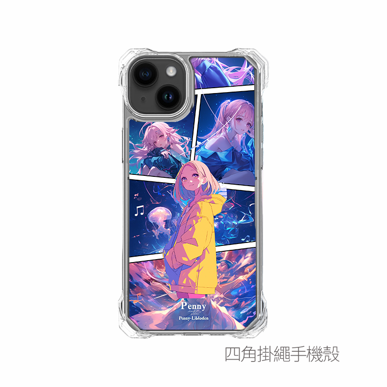 iphone手動漫拼貼風客製化手機殼-支援載具條碼與多圖排版 | 創意PP熊|客製化手機殼專家 客製化動漫風格拼貼手機殼範例,包含多張照片排版、專屬名字、日期與電子發票載具條碼整合設計。