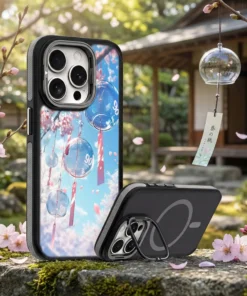 Alternative view of 【PPBears】SnapStand 磁吸鏡頭支架殼 - 晴空多風鈴L102 (二代隱形支架/支援MagSafe/加量不加價)