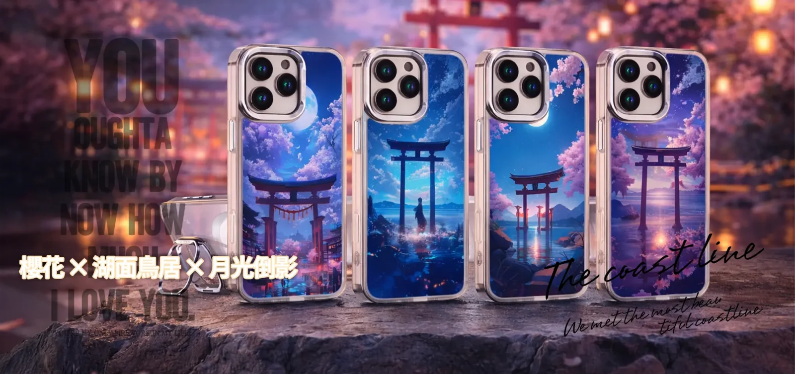 [月夜櫻町] 風格手機殼，創意PP熊手機殼專賣店