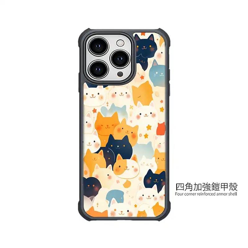 暮光喵喵樂園 貓咪插畫二代鏡頭支架客製化手機殼創意PP熊 4 | 創意PP熊|客製化手機殼專家