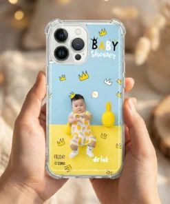 手機殼推薦，客製化手機殼，iPhone手機殼，寶寶照片客製設計，可加入名字的透明防摔手機殼