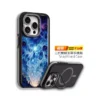 iPhone in a black protective SnapStand Case with a built-in stand and triple-camera cutout (product image) for a phone accessory page