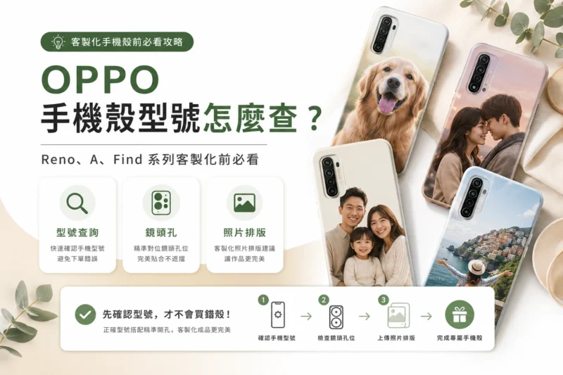 OPPO 手機殼型號怎麼查，Reno A Find 系列客製化手機殼前必看指南