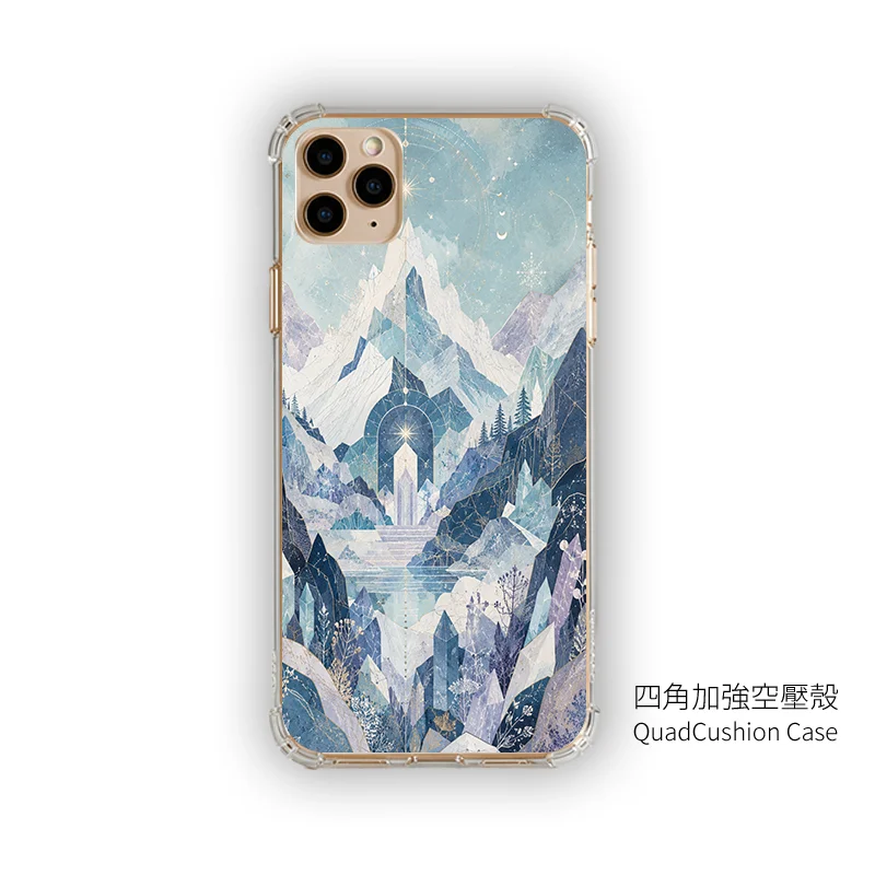 B100|冰晶秘境山嶺設計手機殼|把奇幻風景帶在身邊:圖片 3