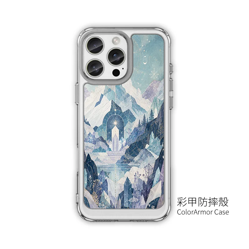 B100|冰晶秘境山嶺設計手機殼|把奇幻風景帶在身邊:圖片 5
