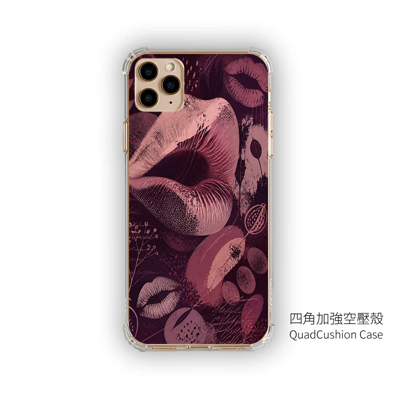 G023|復古唇印花卉拼貼設計手機殼|一殼多用,吸睛又好站:圖片 3