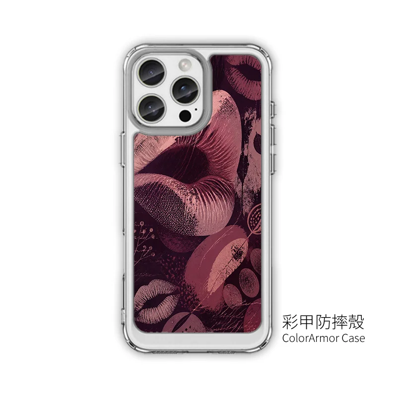 G023|復古唇印花卉拼貼設計手機殼|一殼多用,吸睛又好站:圖片 5