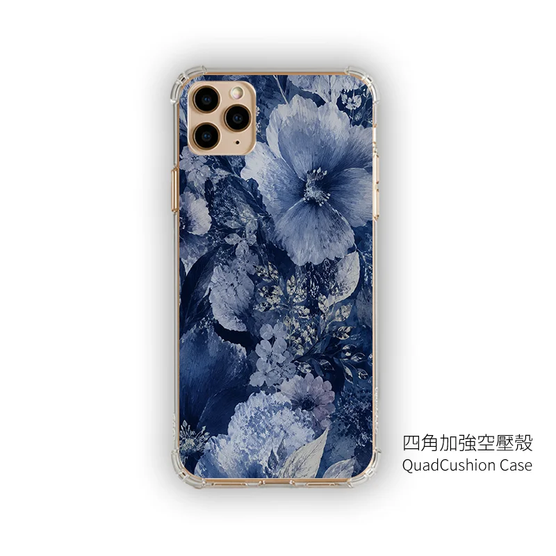 G027|靛藍花語設計手機殼|把深海花影帶在身邊:圖片 3